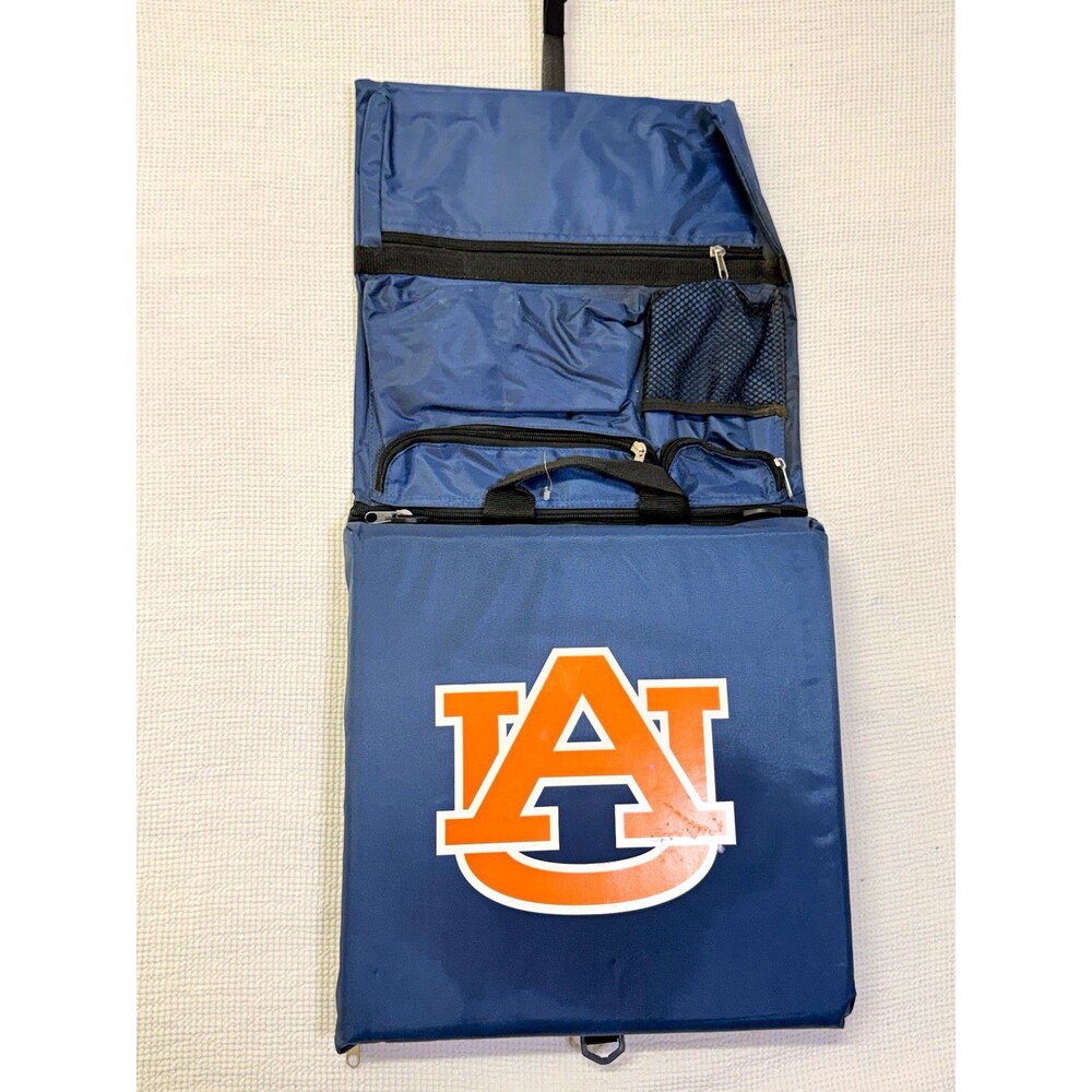 Auburn Tigers Stadium Seat Cushion Blue Orange White Foldable Bleacher Chair